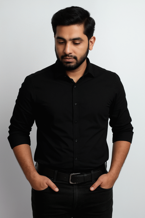 Men's Plan Casual Shirt - Image 3