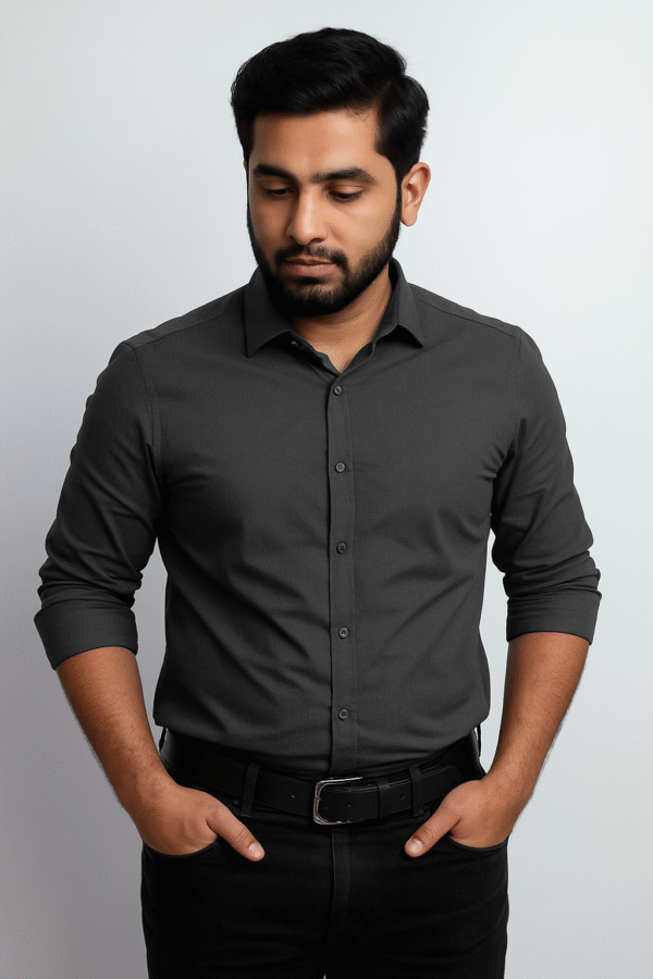 Men's Plan Casual Shirt - Image 5