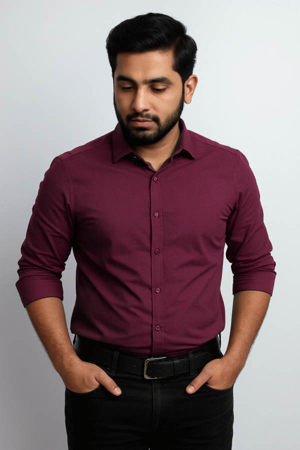 Men's Plan Casual Shirt - Image 4