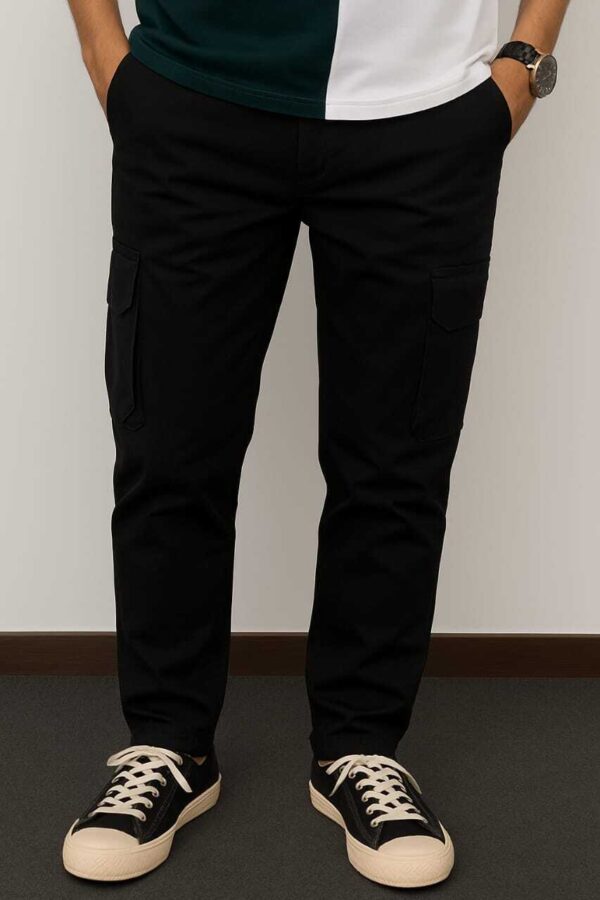 Men's Cotton Cargo Trousers - Image 2